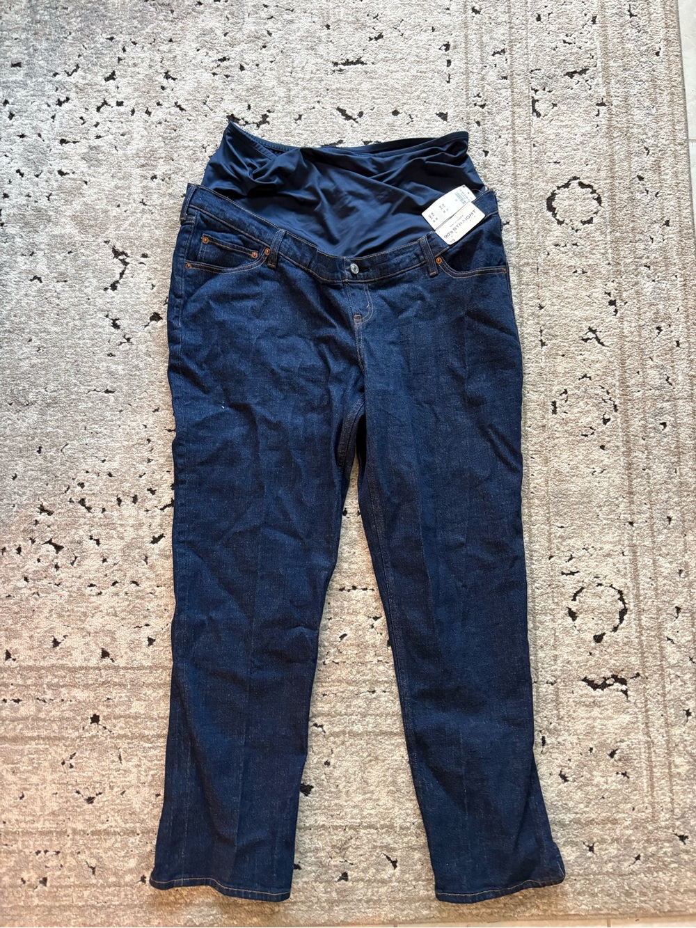 Abercrombie & Fitch Dark Blue Straight-Leg Maternity Jeans